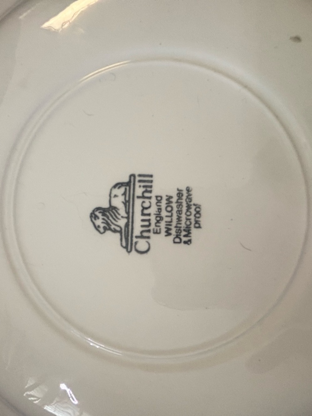 Church Hill Blue Willow Pattern Dinner Plate - Blue and Cream - Picture 10 of 11